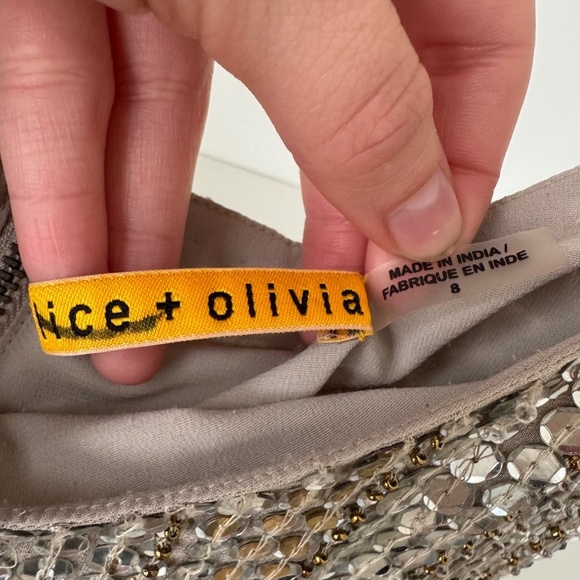 ALICE & OLIVIA Leighton Embellished A Line Dress - Picture 8 of 9